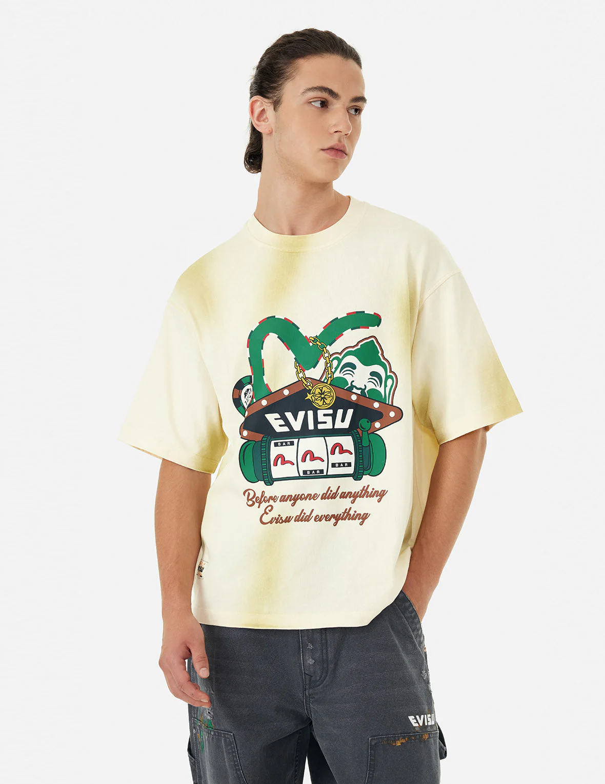 Washed Virtual Vacation Print Relax Fit T-shirt - Image 3