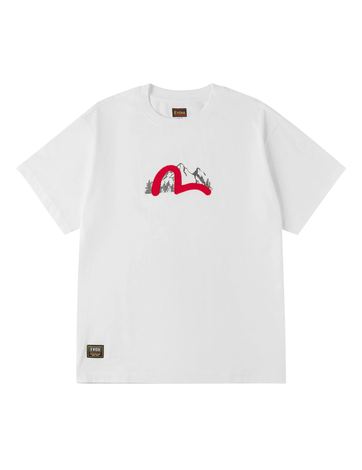 Western Landscape Seagull Embroidery T-shirt - Image 22