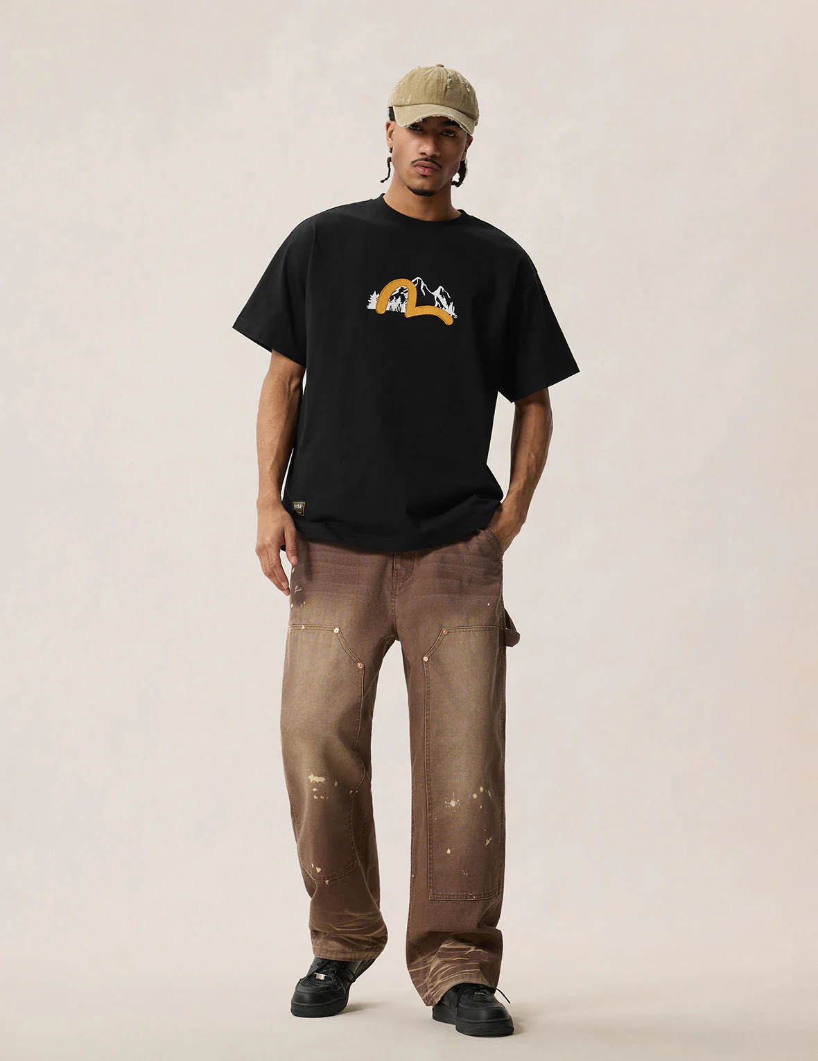Western Landscape Seagull Embroidery T-shirt - Image 9