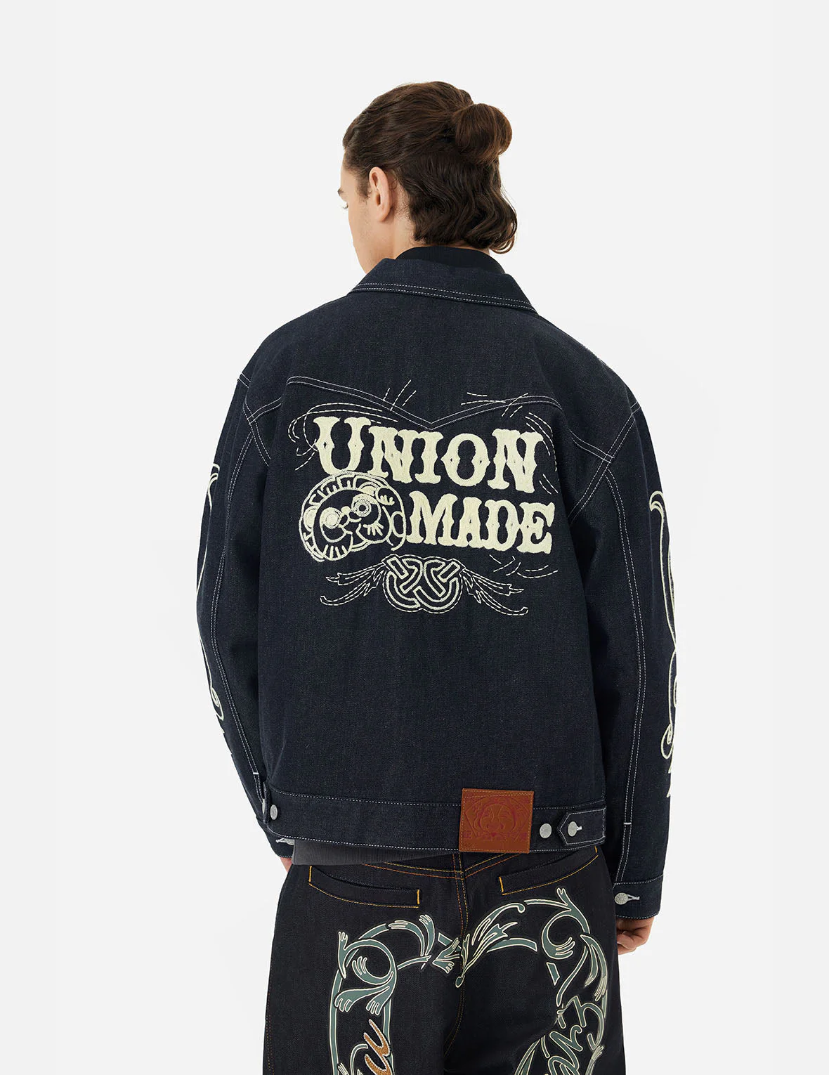 Western Style and Logo Embroidery Denim Jacket - Image 5