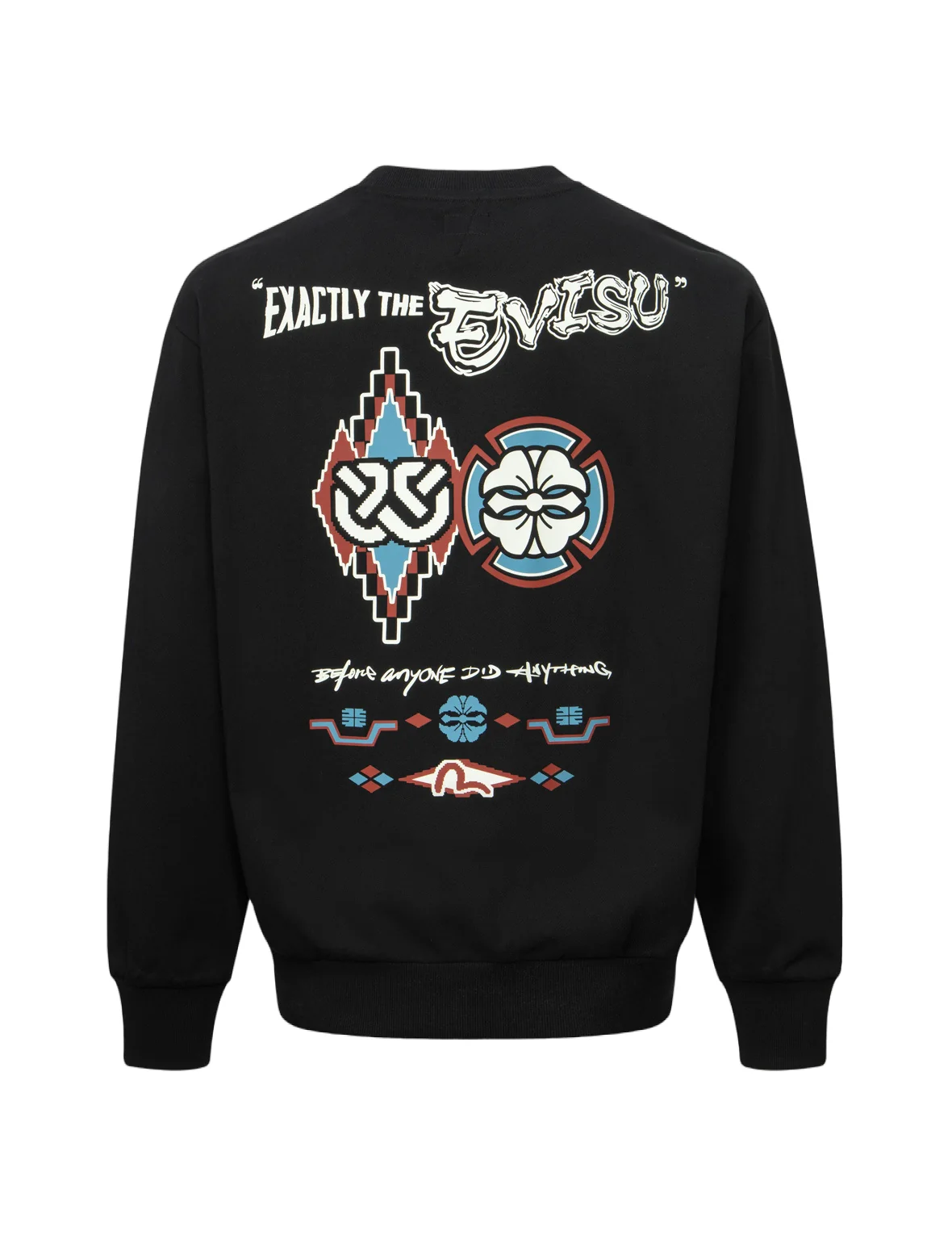 Wheel of Wisdom and Kamon Print Relax Fit Sweatshirt - Image 12