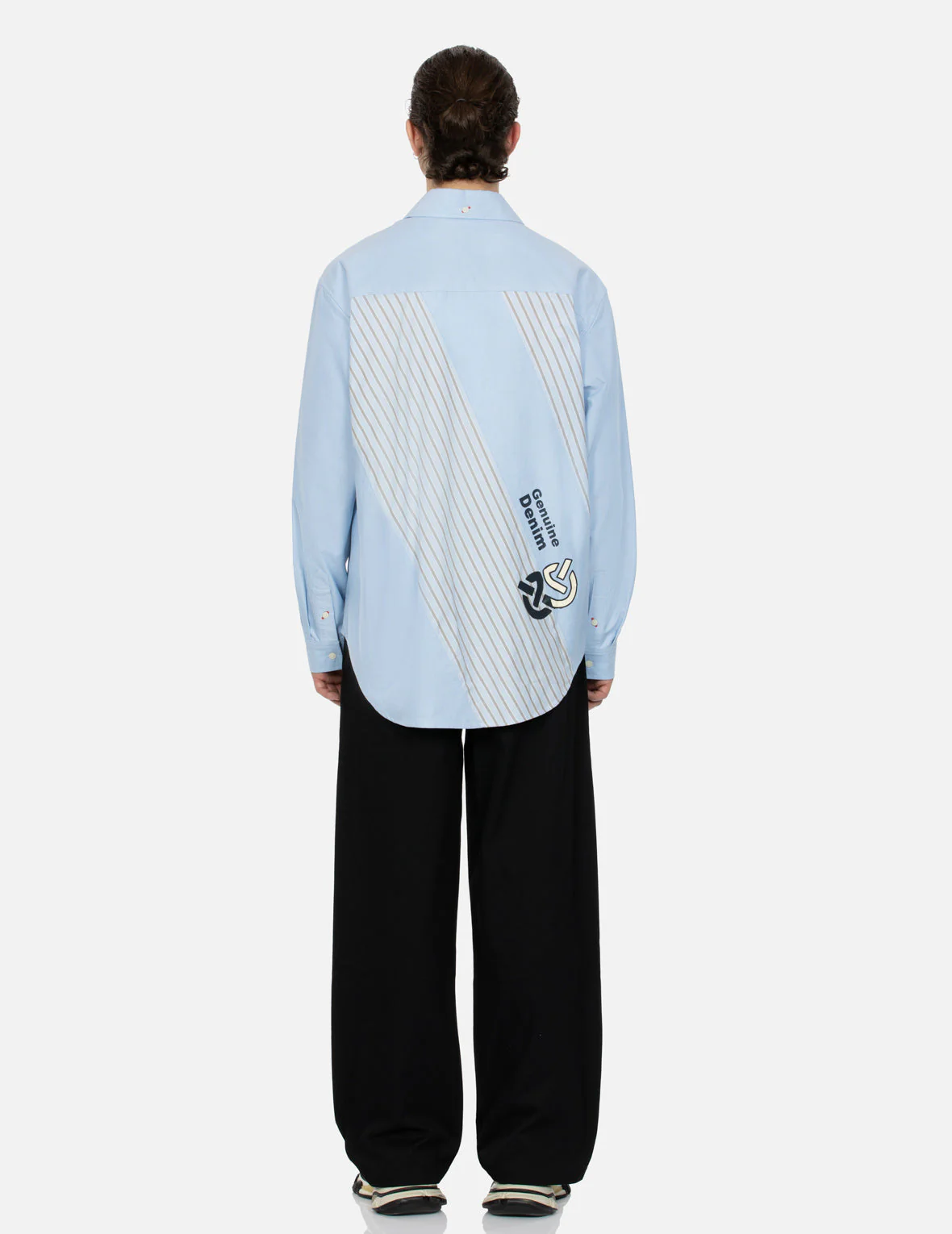 Wheel of Wisdom and Logo Print Relax Fit Deconstructive Shirt - Image 6
