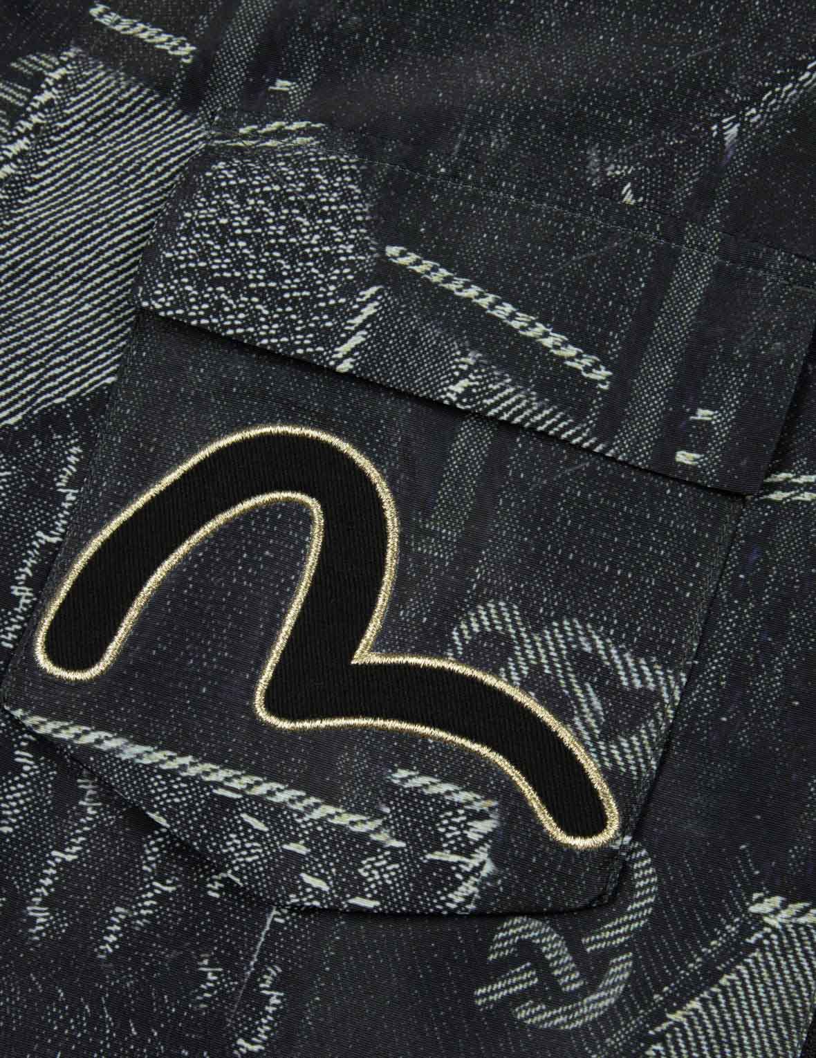 Wheel of Wisdom and Seagull Embroidery Regular Fit Denim Jacket - Image 10