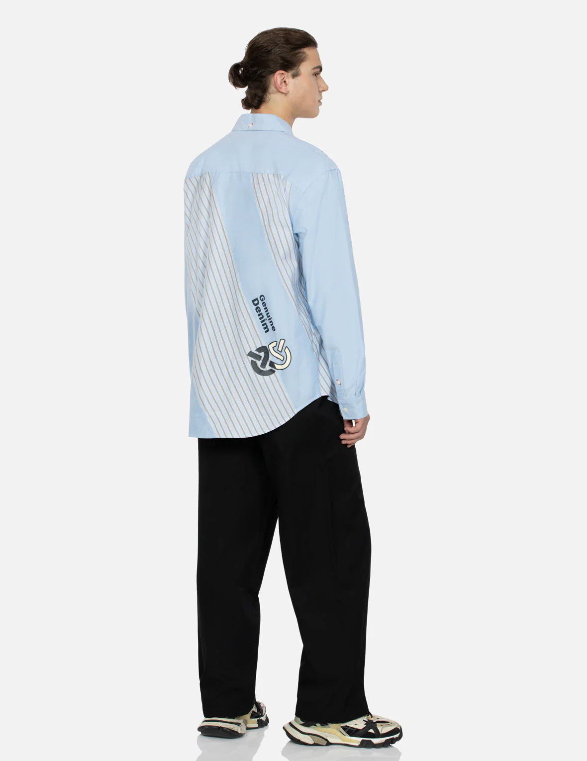 Wheel of Wisdom Embroidery Pocket Wide Leg Woven Pants - Image 3