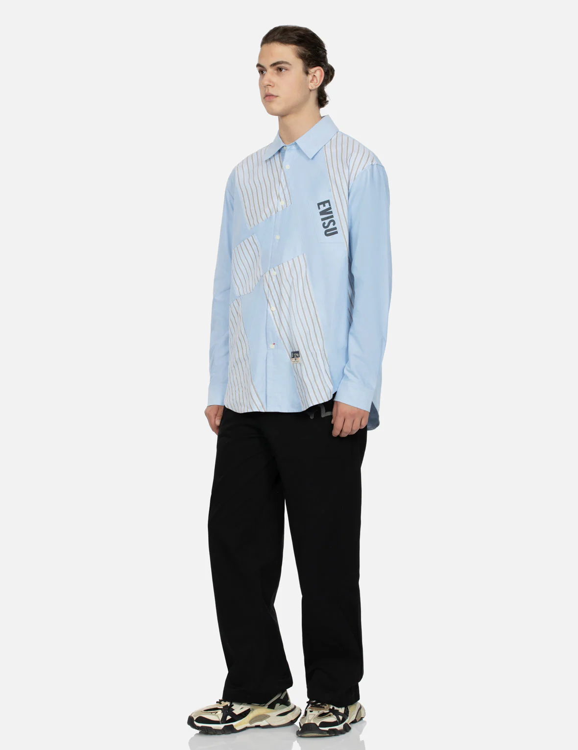 Wheel of Wisdom Embroidery Pocket Wide Leg Woven Pants - Image 4