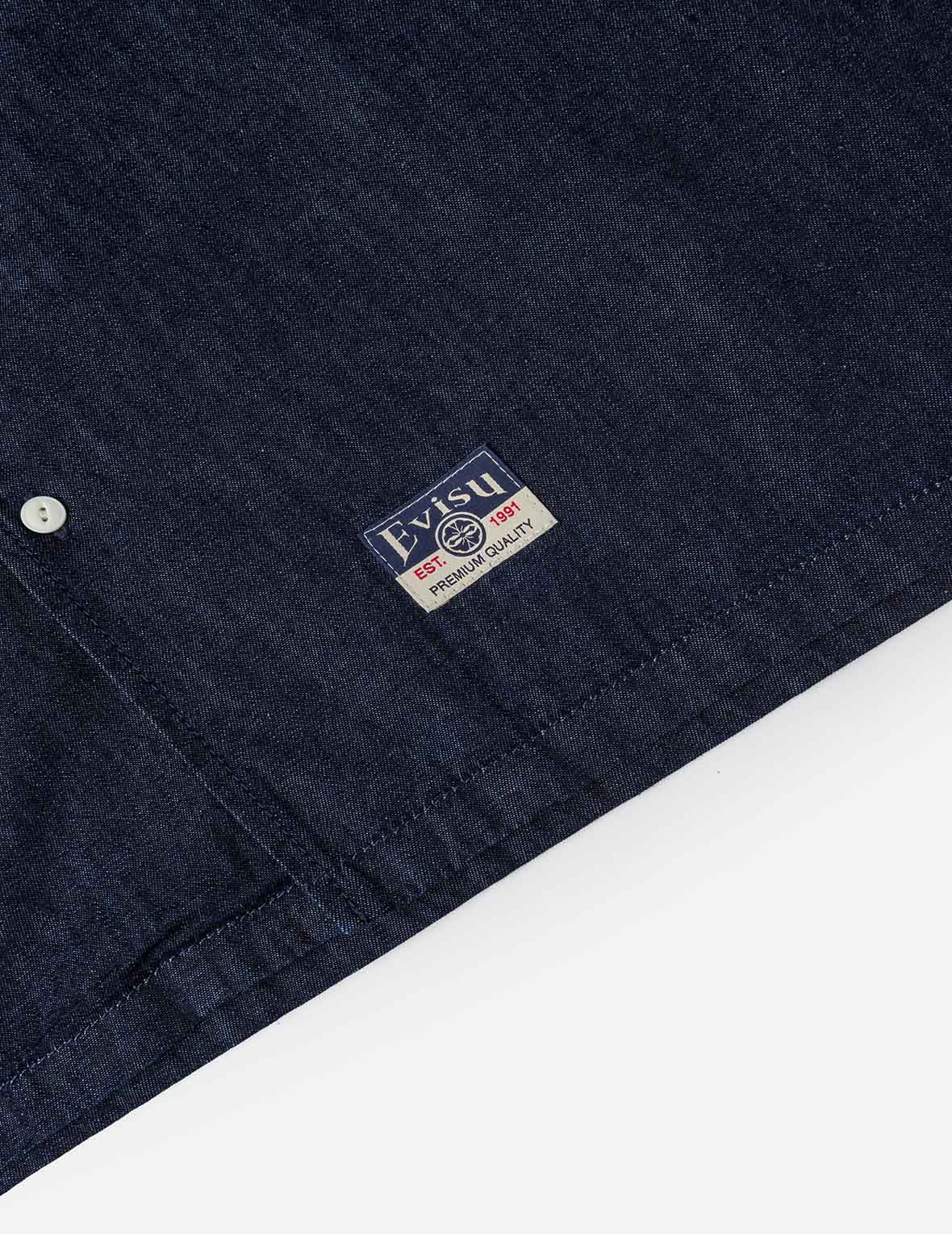 Whip-stitch Dual Pocket Boxy Denim Shirt - Image 11