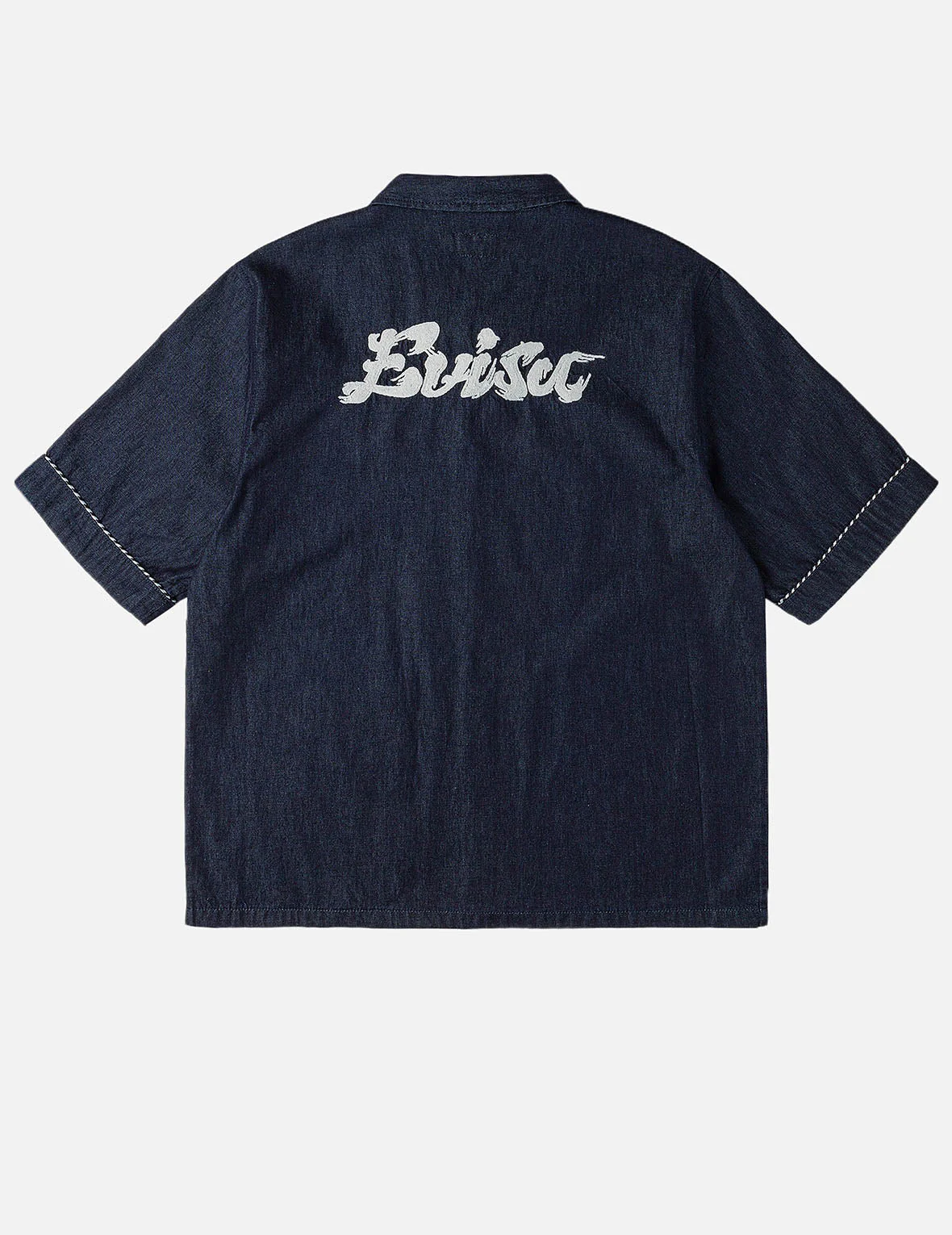Whip-stitch Dual Pocket Boxy Denim Shirt - Image 4
