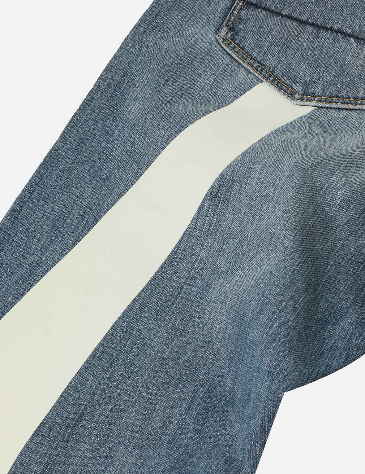 White Seagull Daicock Print Taper Fit Jeans #2017 - Image 7