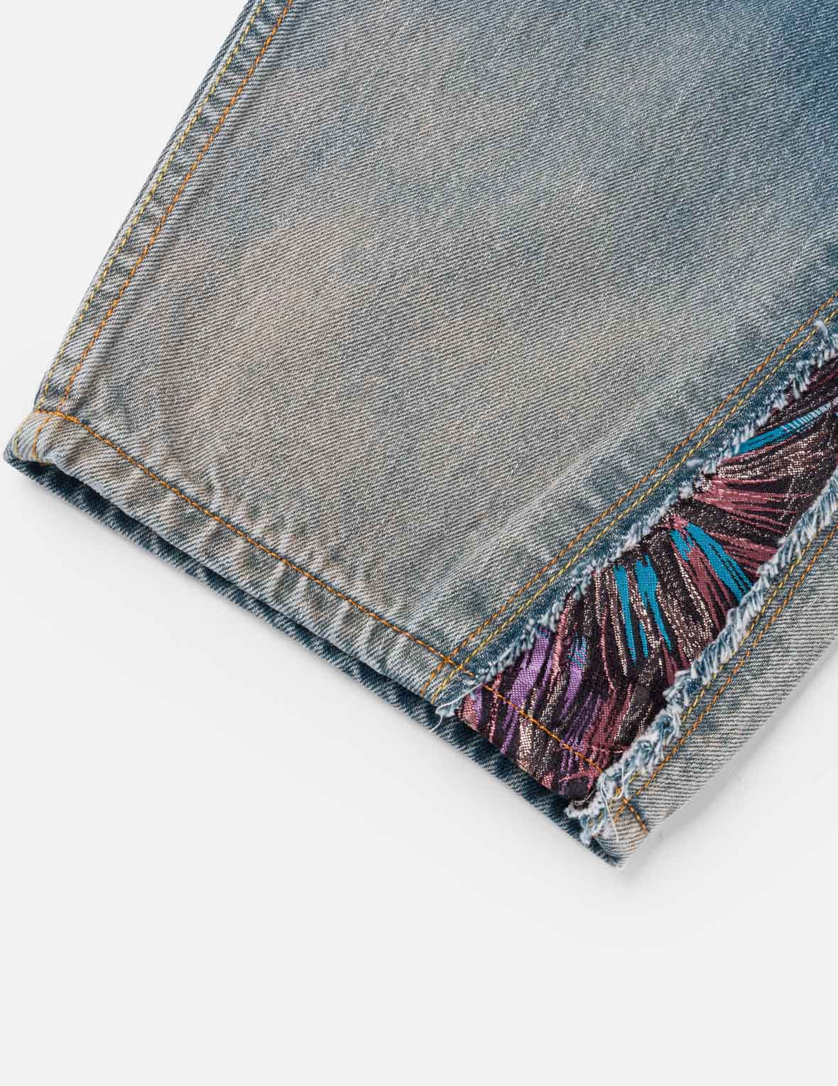 Brocade Patchwork Balloon Jeans - Image 9
